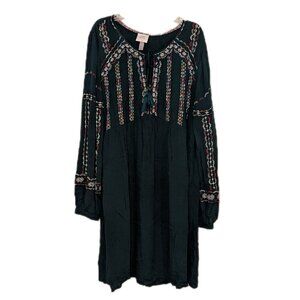 Knox Rose Long Sleeve Embroidered Midi Prairie Dress